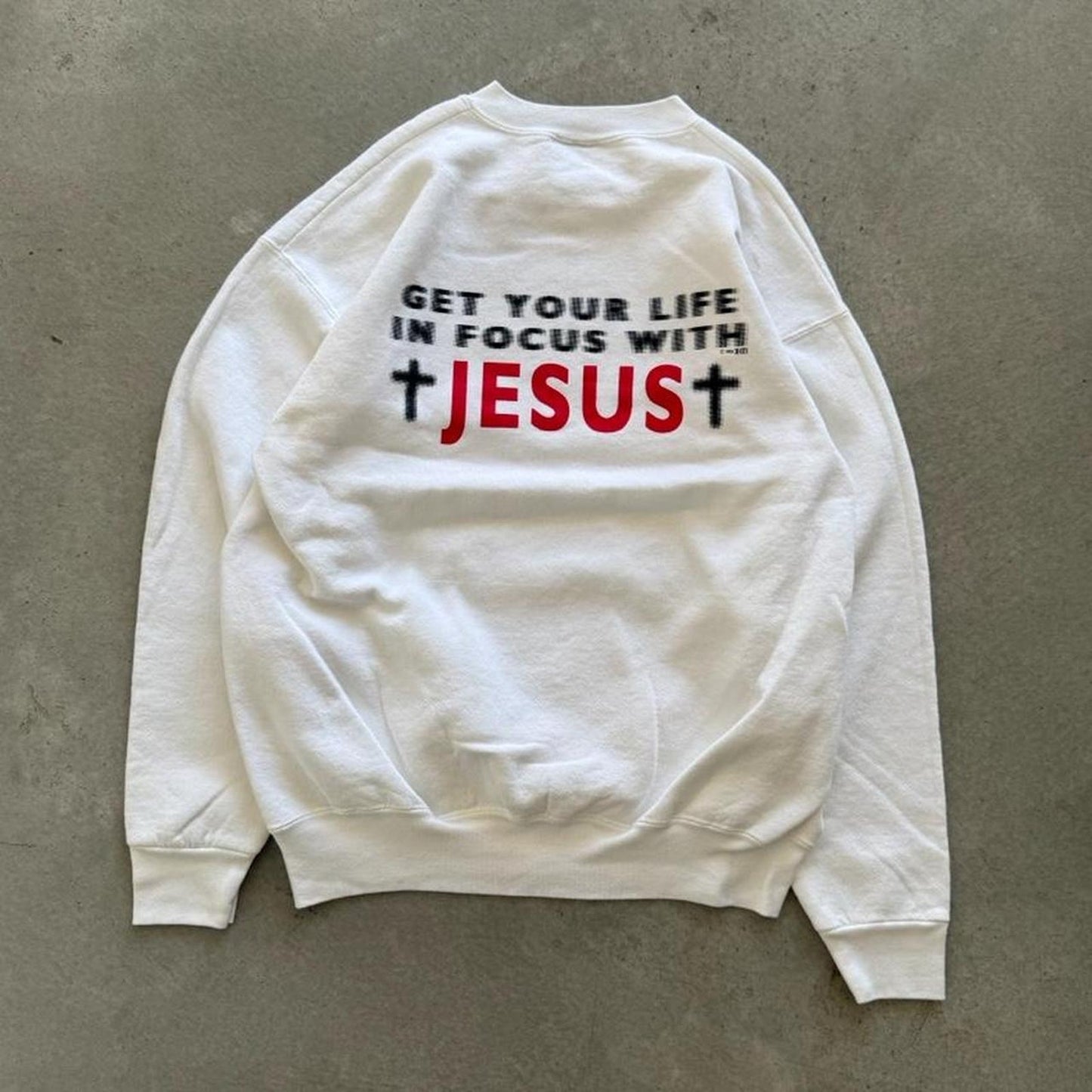 Vintage 90s John 3:16 Bible Verse Jesus Crewneck  - X-Large