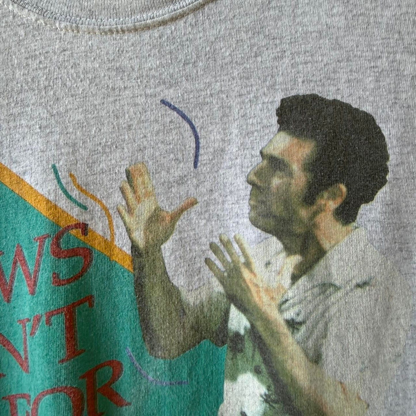 Vintage 90s Kramer Seinfeld God Knows TV Promo T-Shirt - X-Large