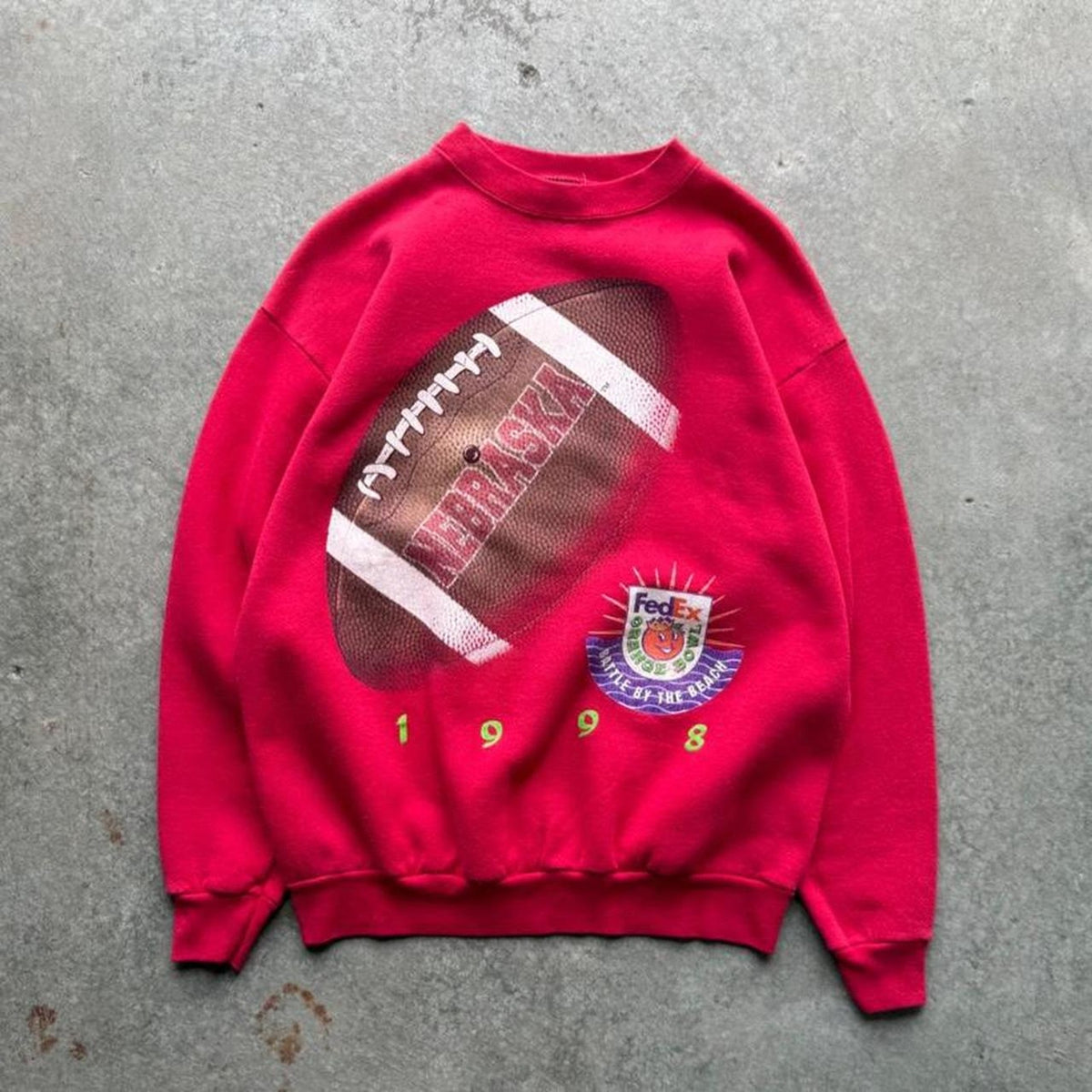 Vintage 1998 Nebraska Huskers FedEx Orange Bowl Crewneck - Large