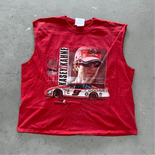 Vintage Y2K Kasey Kahne NASCAR Racing Cutoff T-Shirt - X-Large