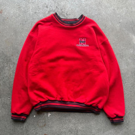 Vintage 90s Nebraska Huskers Reversible Crewneck - X-Large
