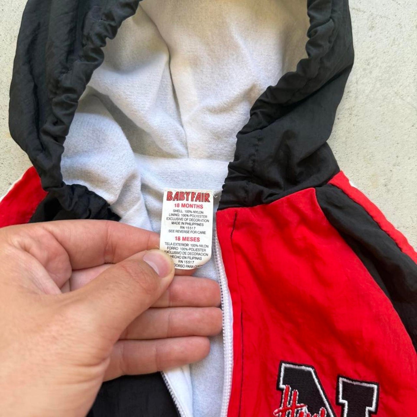 Vintage 90s Nebraska Huskers Windbreaker Jacket - Kids 12-18 Months