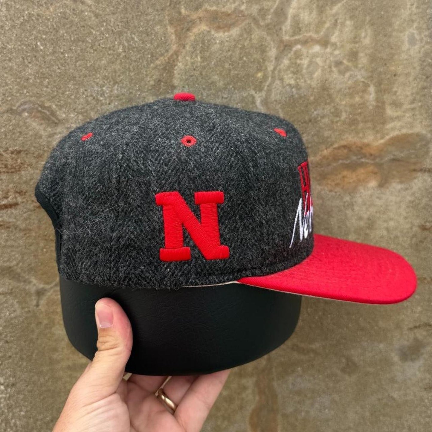 Vintage 90s Nebraska Huskers Wool Snapback