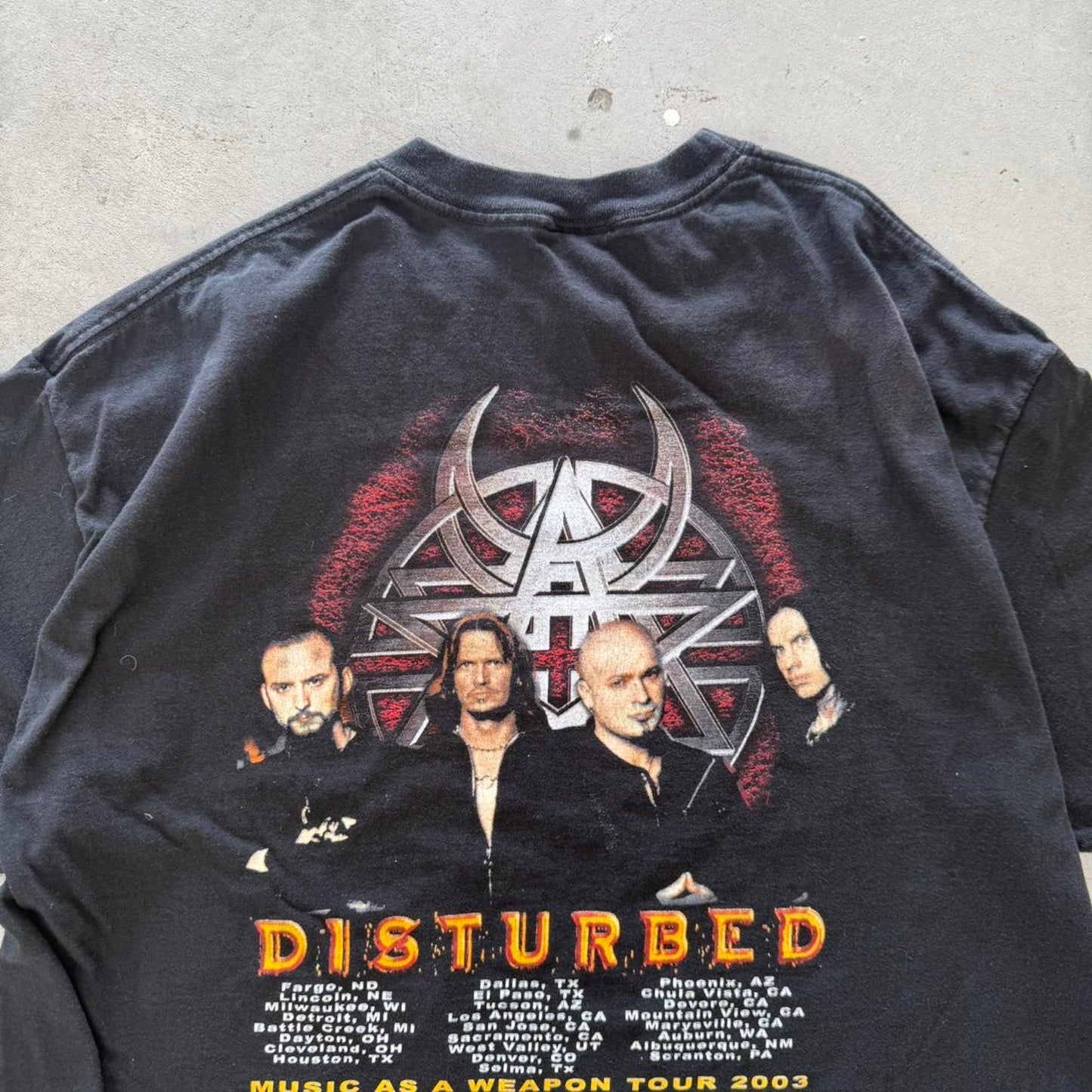 Vintage 2003 Disturbed Believe Music as a Weapon Band T-Shirt - X-Large