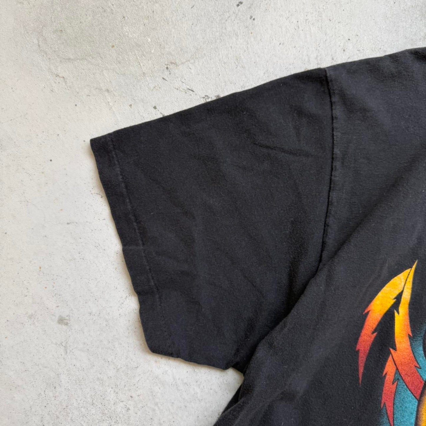 Vintage 1994 Sturgis Easyriders Flame Skull Biker T-Shirt - Large