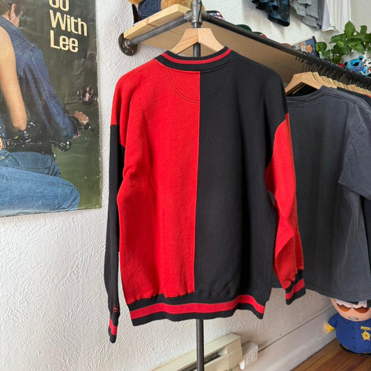 Vintage 90s Nebraska Huskers Split Color Block Crewneck - Large