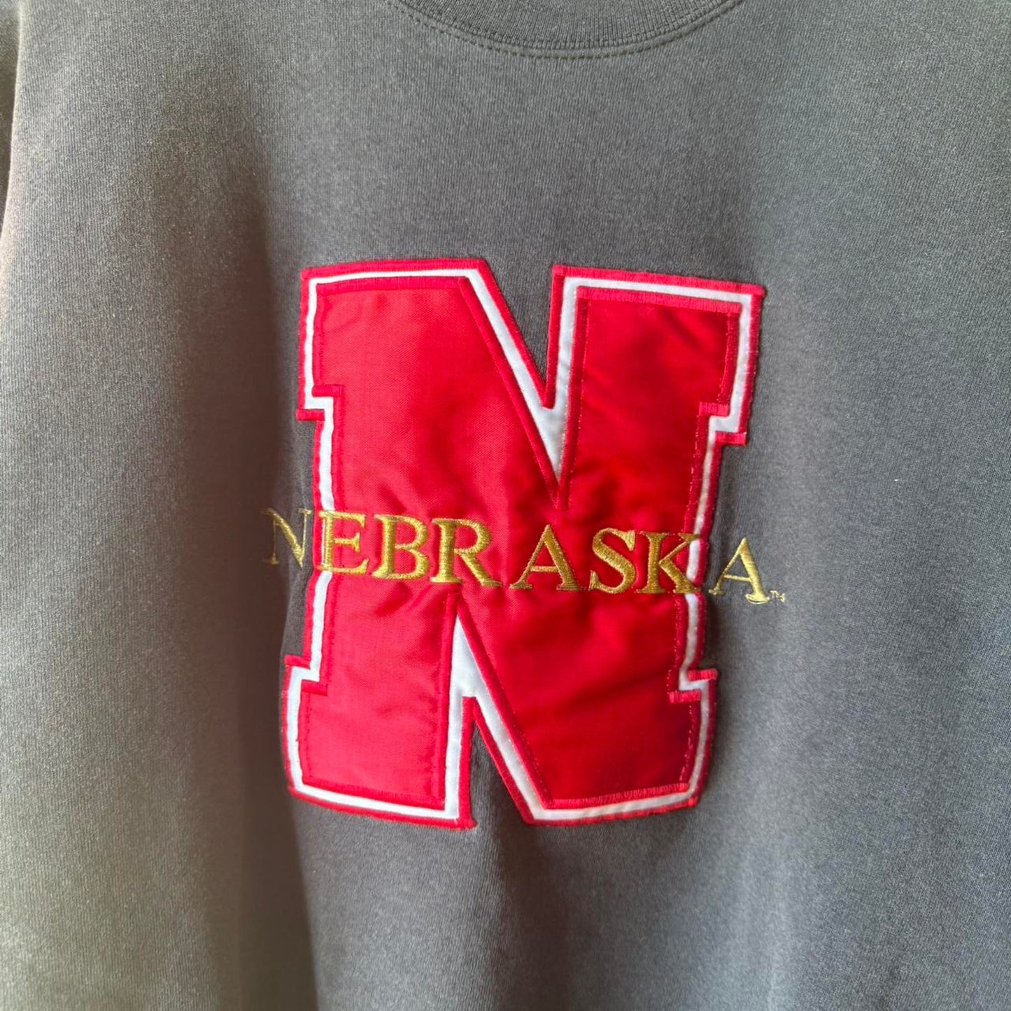 Vintage 90s Nebraska Huskers N Embroidered Crewneck - X-Large
