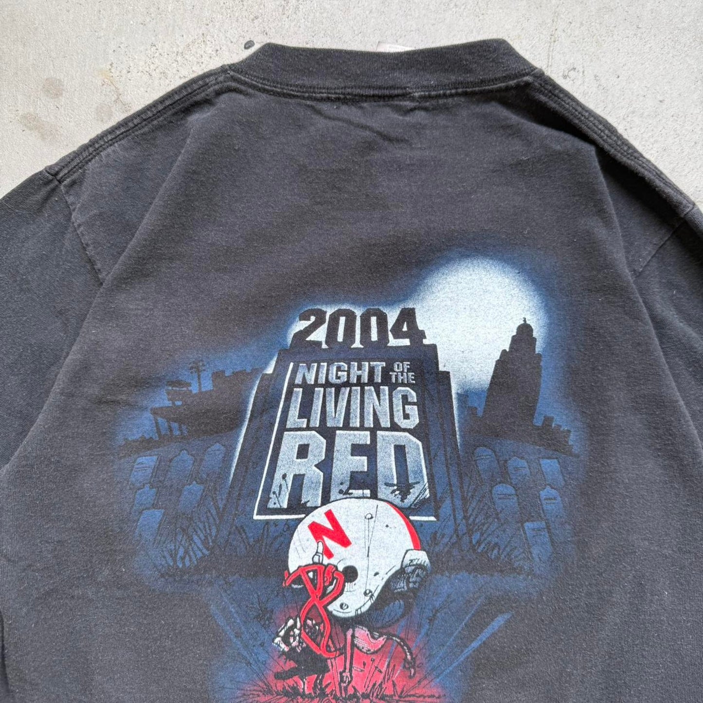Vintage 2004 Nebraska Huskers Night of the Living Dead T-Shirt - Small