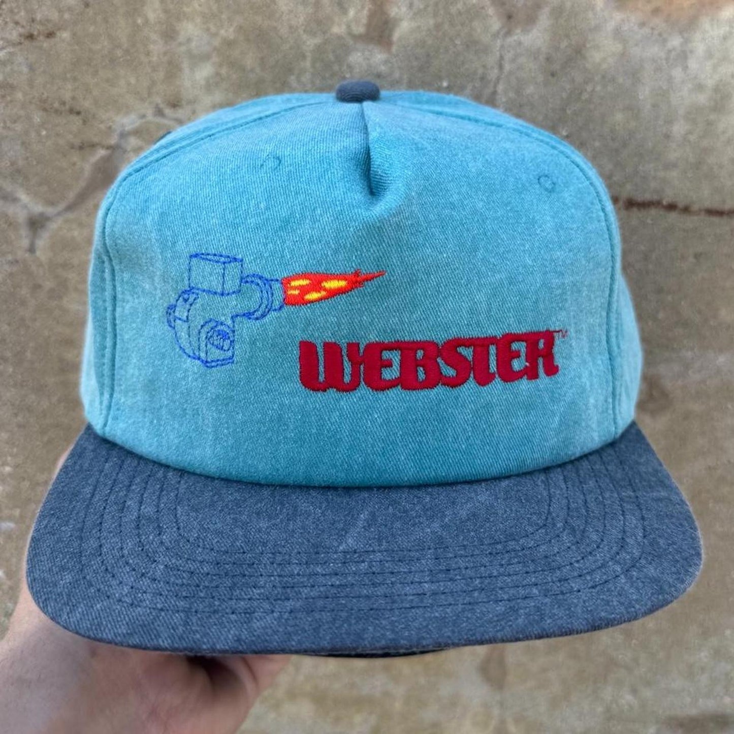 Vintage 90s Webster Flaming Engine Snapback