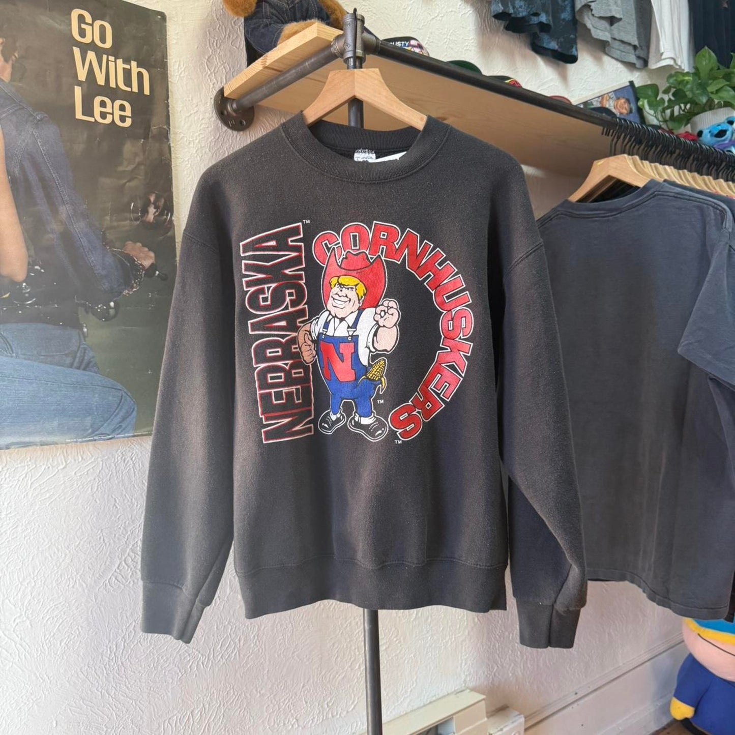 Vintage 90s Nebraska Herbie Husker Crewneck - Large