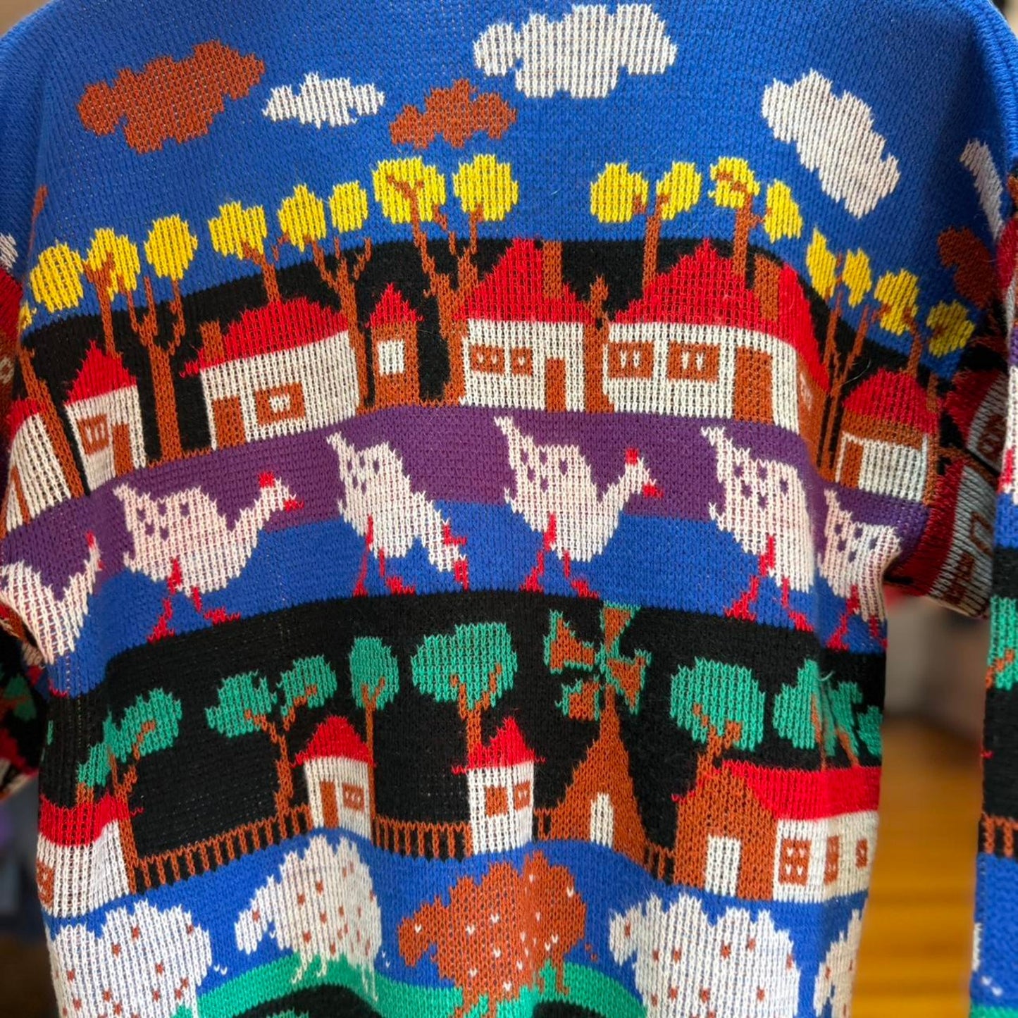 Vintage 90s Farm Animal Cute Sweater - Large