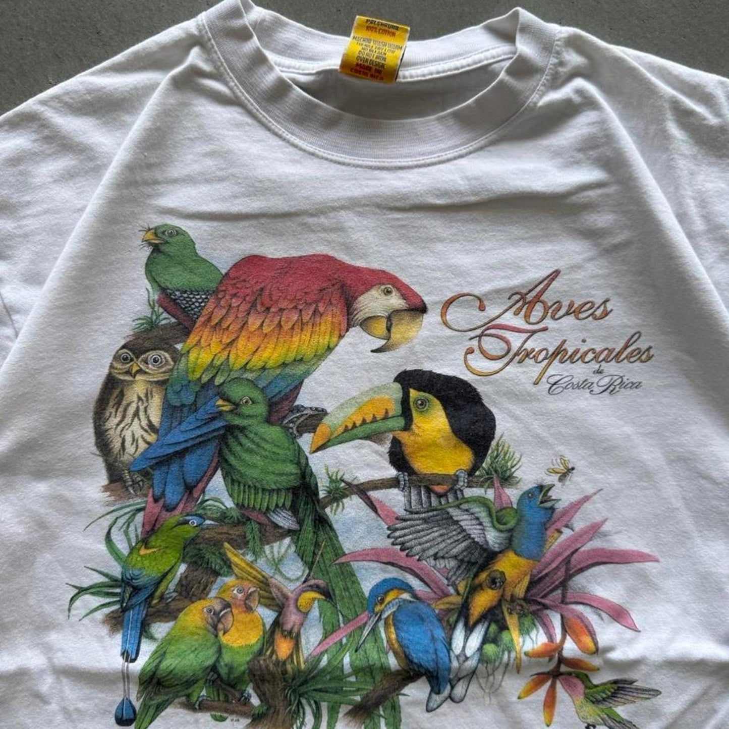 Vintage 90s Parrot Toucan Bird Animal Nature T-Shirt - X-Large