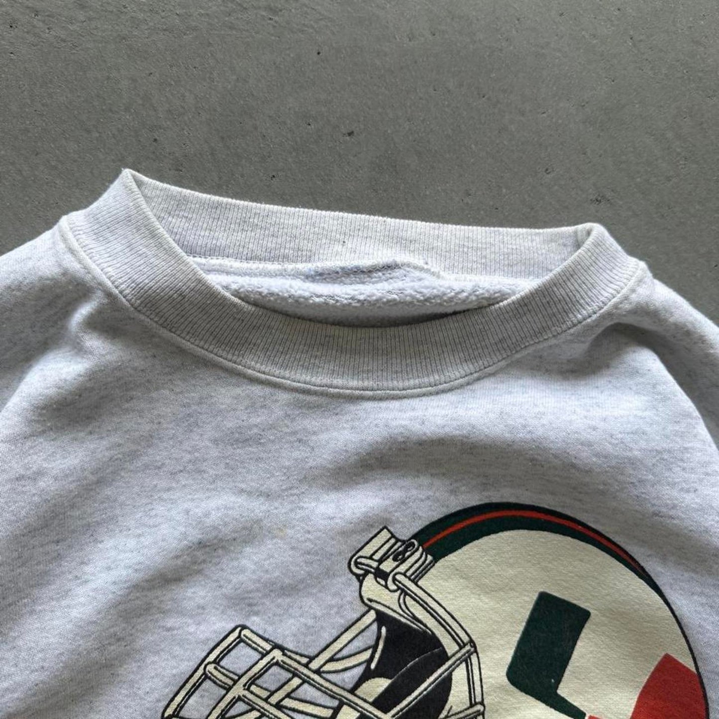Vintage 90s Miami Hurricanes Daffy Duck Looney Tunes Crewneck - Large