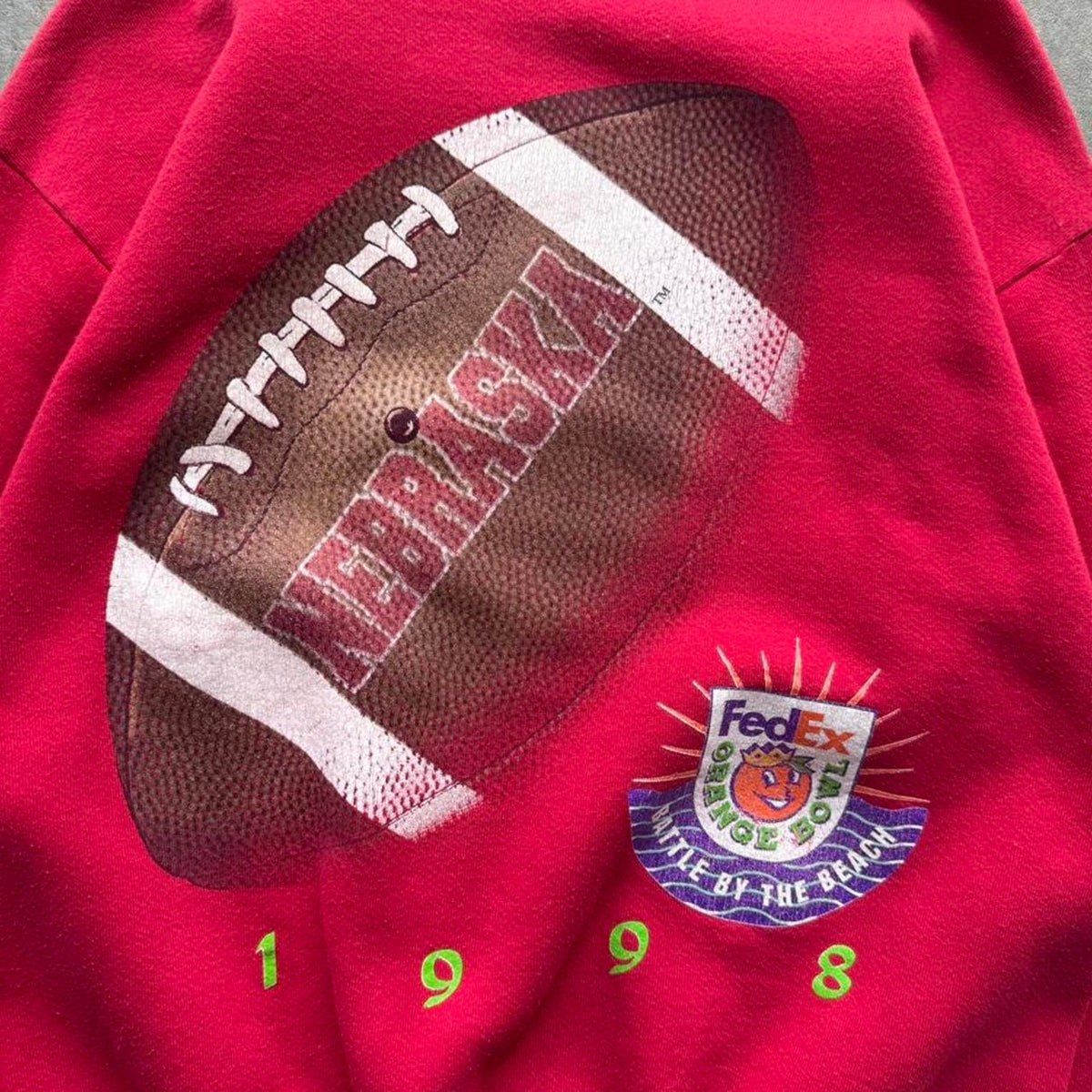 Vintage 1998 Nebraska Huskers FedEx Orange Bowl Crewneck - Large