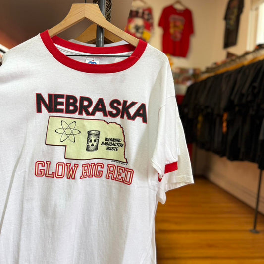 Vintage 80s Nebraska Huskers Glow Big Red Radioactive T-Shirt