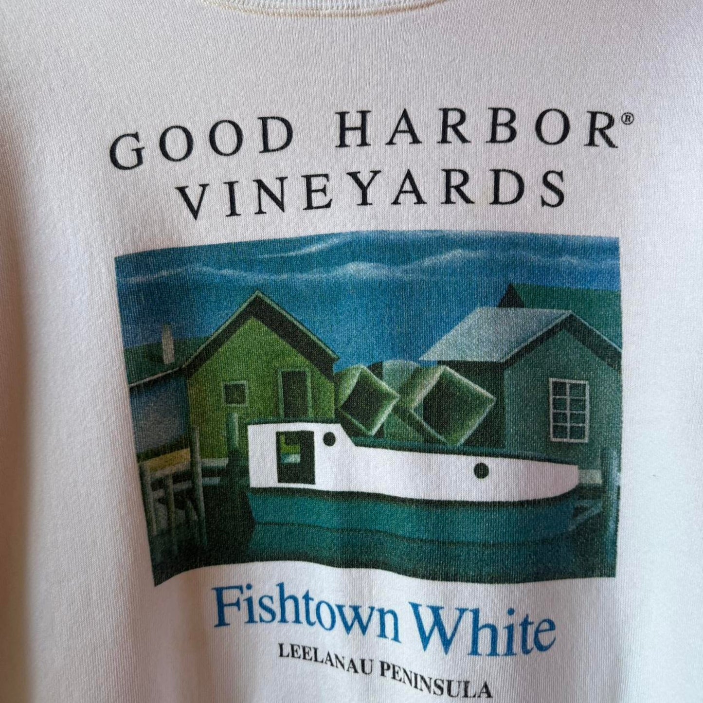 Vintage 90s Good Harbor Vineyard Winery Wine Crewneck - X-Large