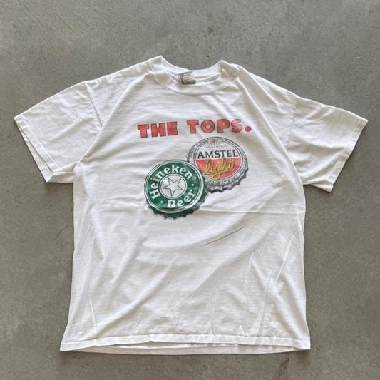 Vintage 90s The Tops Heineken Beer Alcohol T-Shirt - X-Large