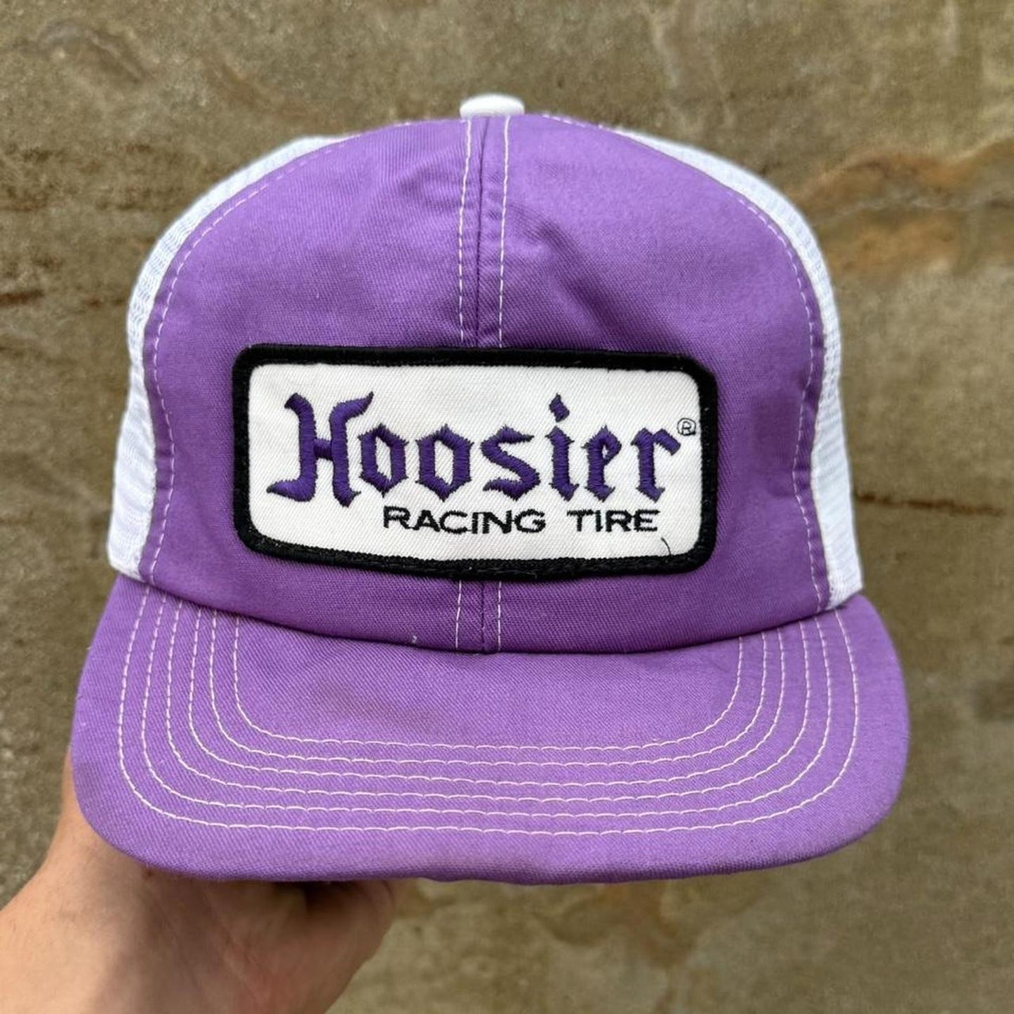 Vintage 90s Hoosier Racing Tire Racing Faded Trucker Cap