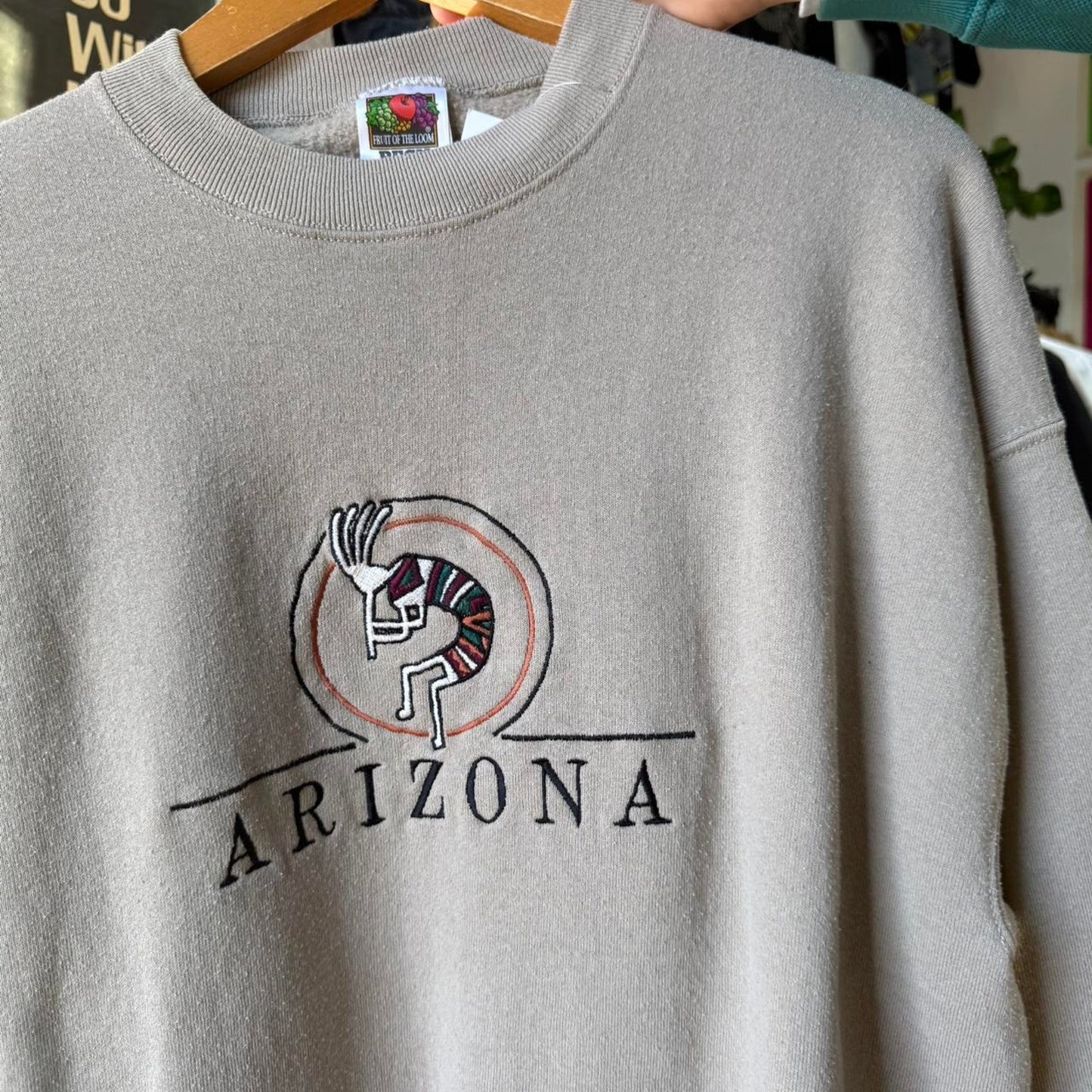 Vintage 90s Arizona Aztec Embroidered Crewneck - X-Large