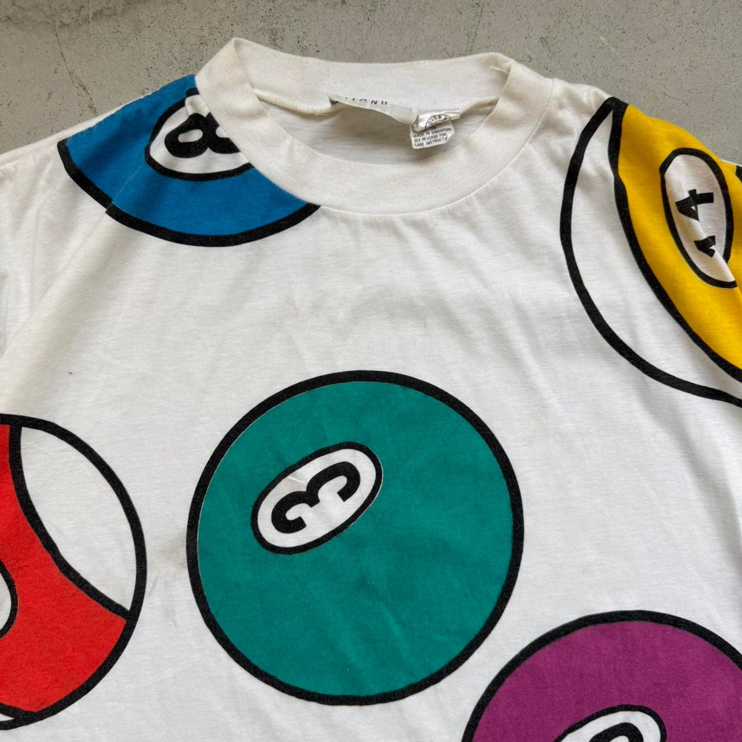 Vintage 90s Pool Ball All Over Print T-Shirt - OSFA