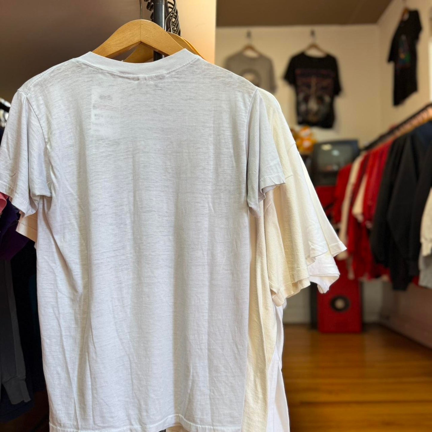 Vintage 89s Hey Spuds Beer Drinking T-Shirt - Large