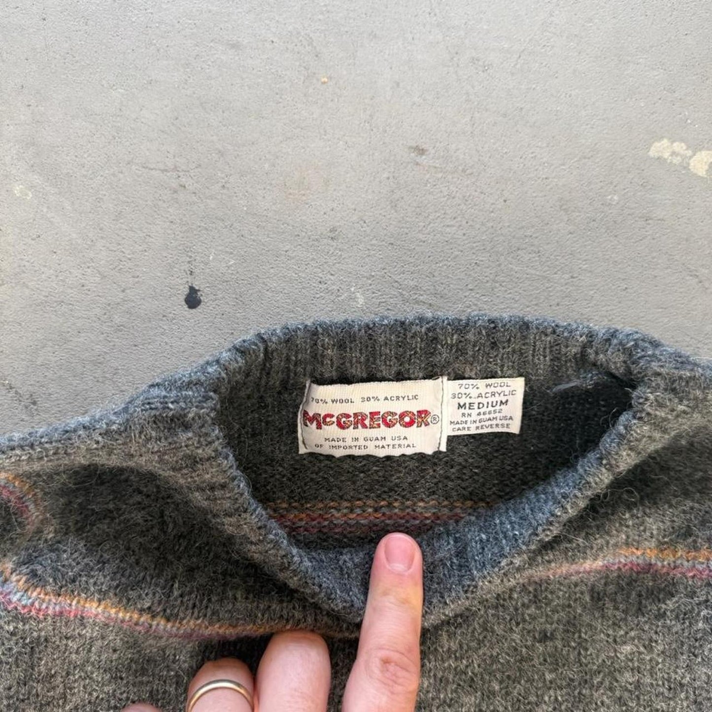 Vintage 90s Striped Sweater - Medium