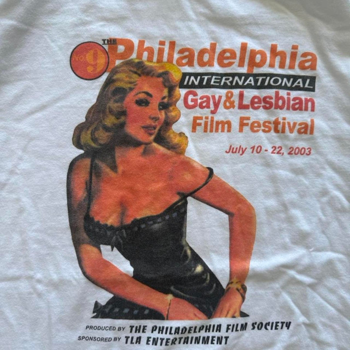 Vintage 2003 Philadelphia Gay and Lesbian Film Festival T-Shirt - Medium