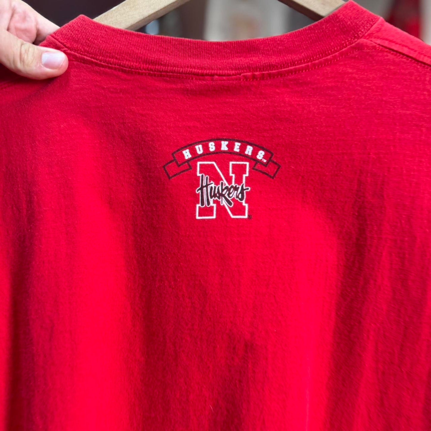 Vintage 90s Nebraska Huskers Football T-Shirt - Large