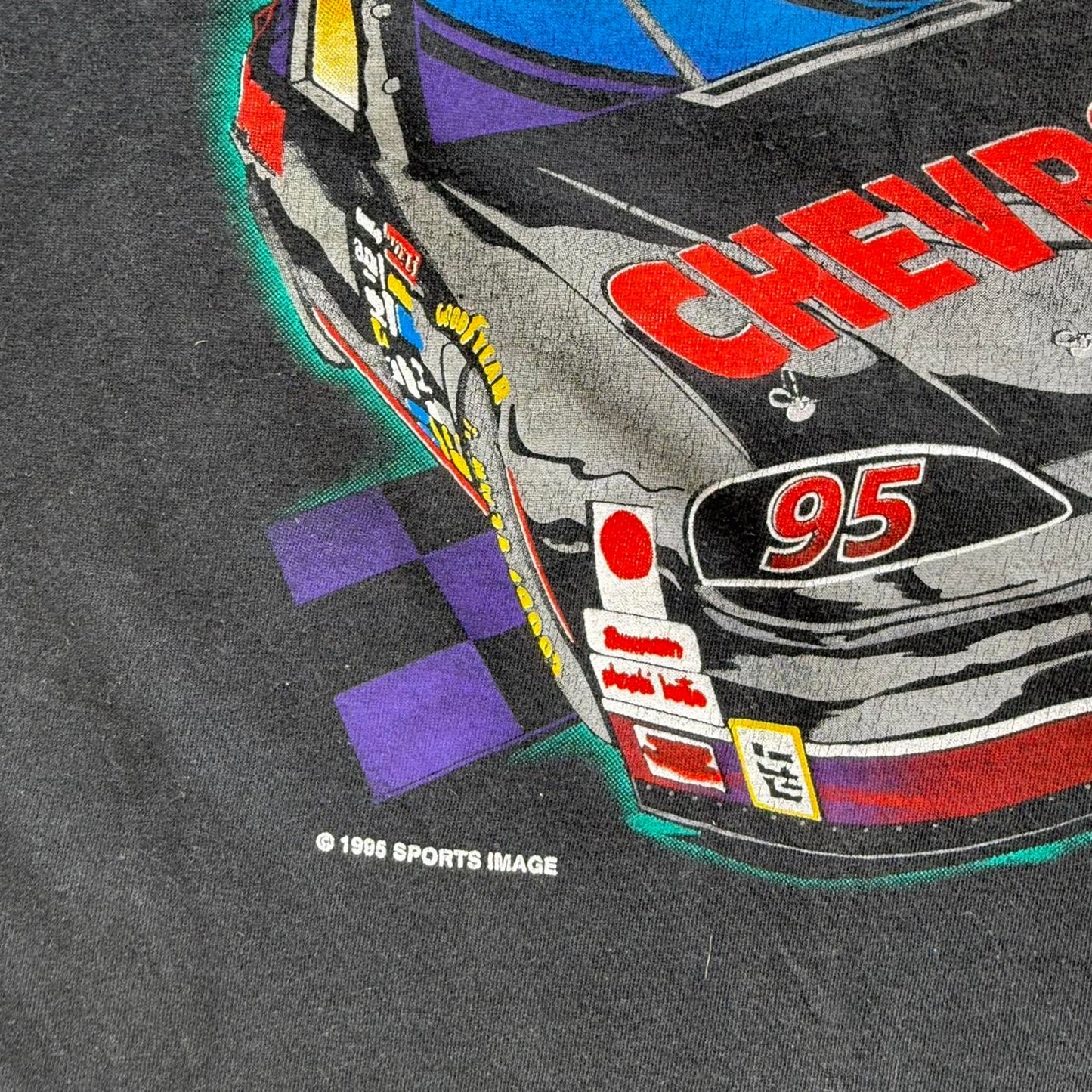 Vintage 90s Monte Carlo Rocks Chevrolet Racing NASCAR T-Shirt - Large