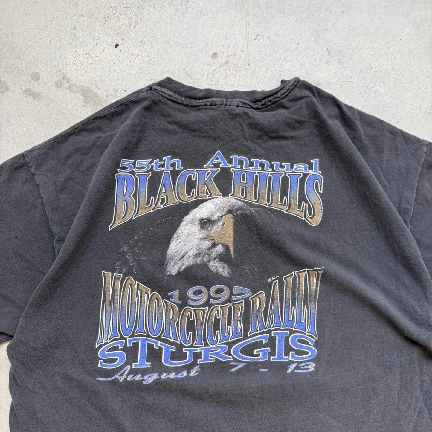 Vintage 90s Black Hills Motorcycle Rally Biker Harley T-Shirt - XX-Large