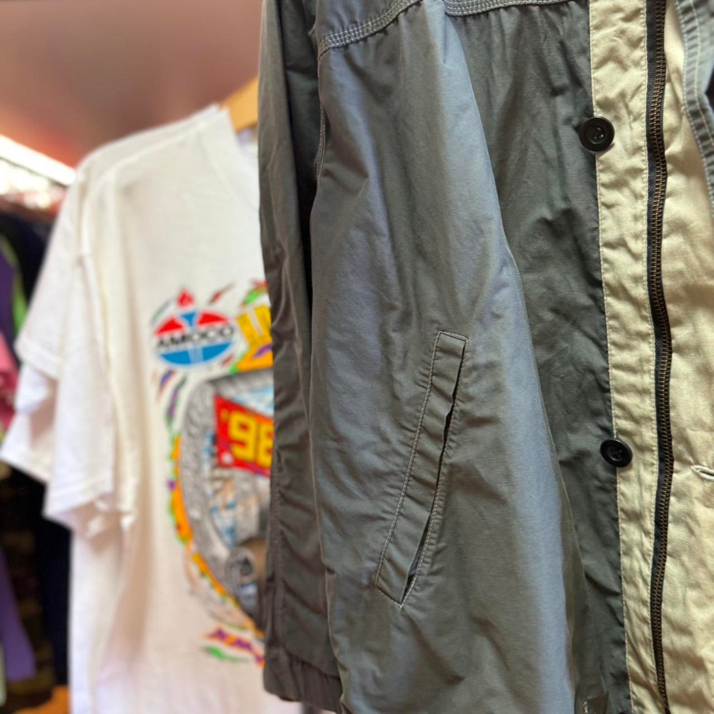 Vintage 90s Gap Utility Hooded Light Jacket - Medium