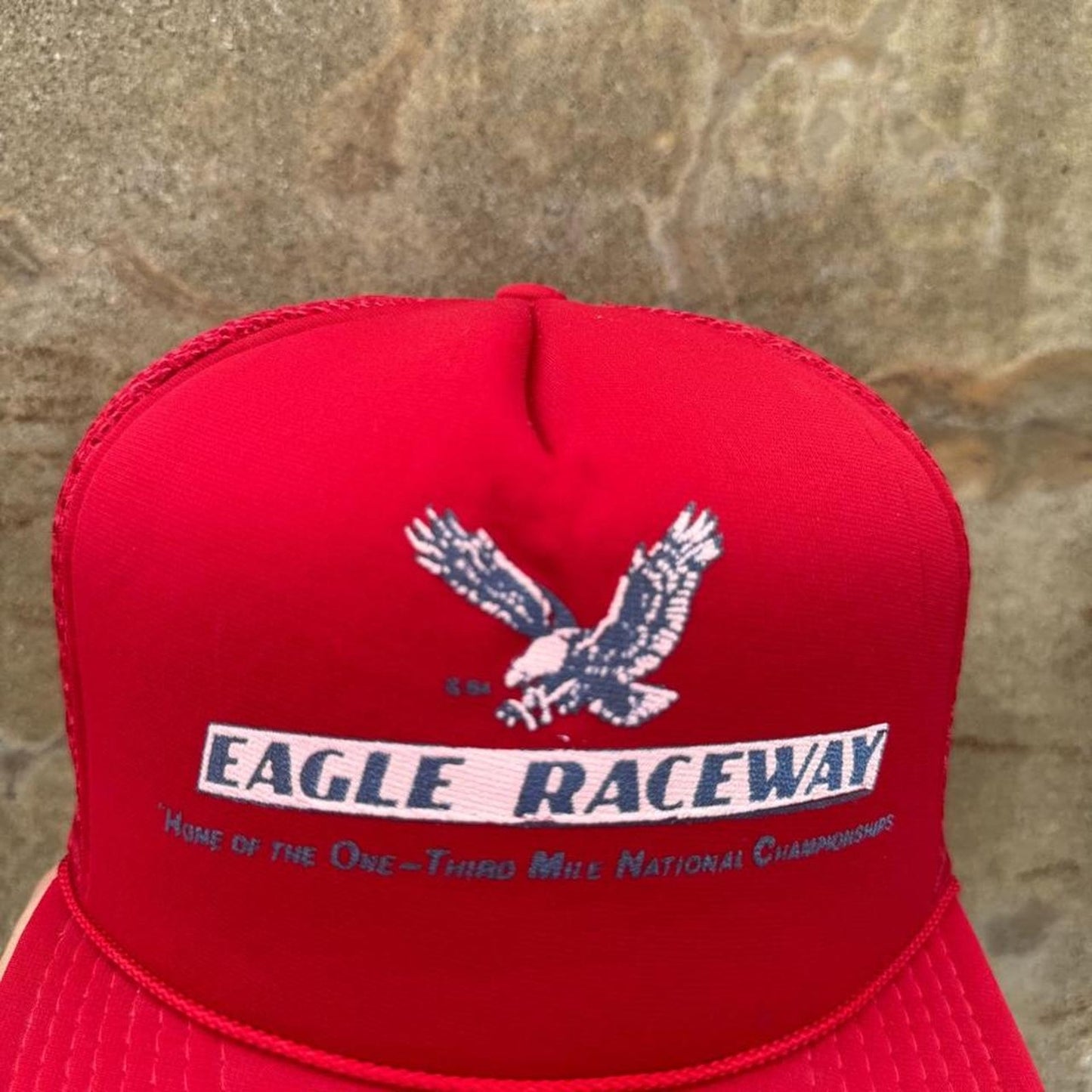 Vintage 90s Eagle Raceway Nebraska Racing Trucker Cap