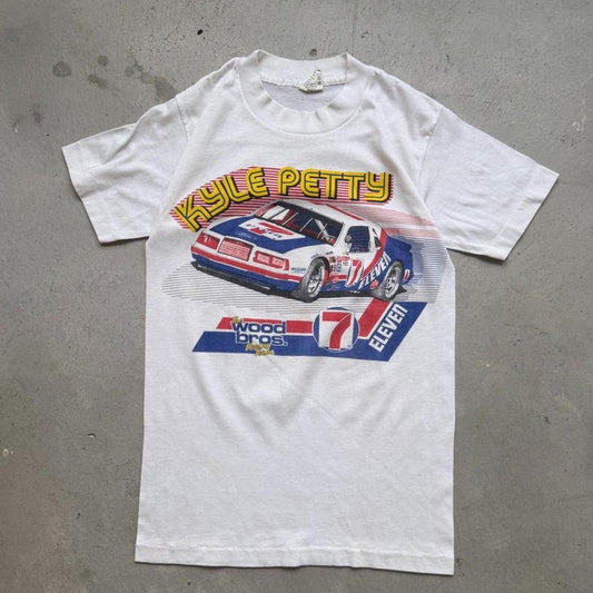 Vintage 80s Kyle Petty NASCAR Racing T-Shirt - Small