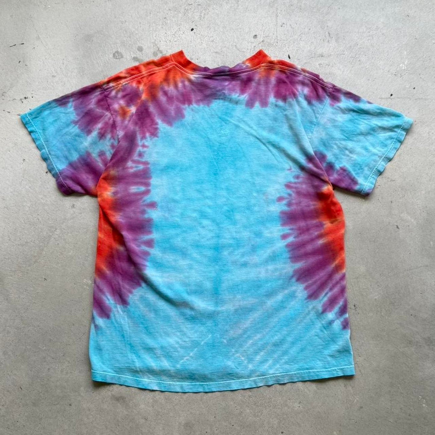 Vintage 90s Tie Dye Mushroom Spiral T-Shirt - X-Large