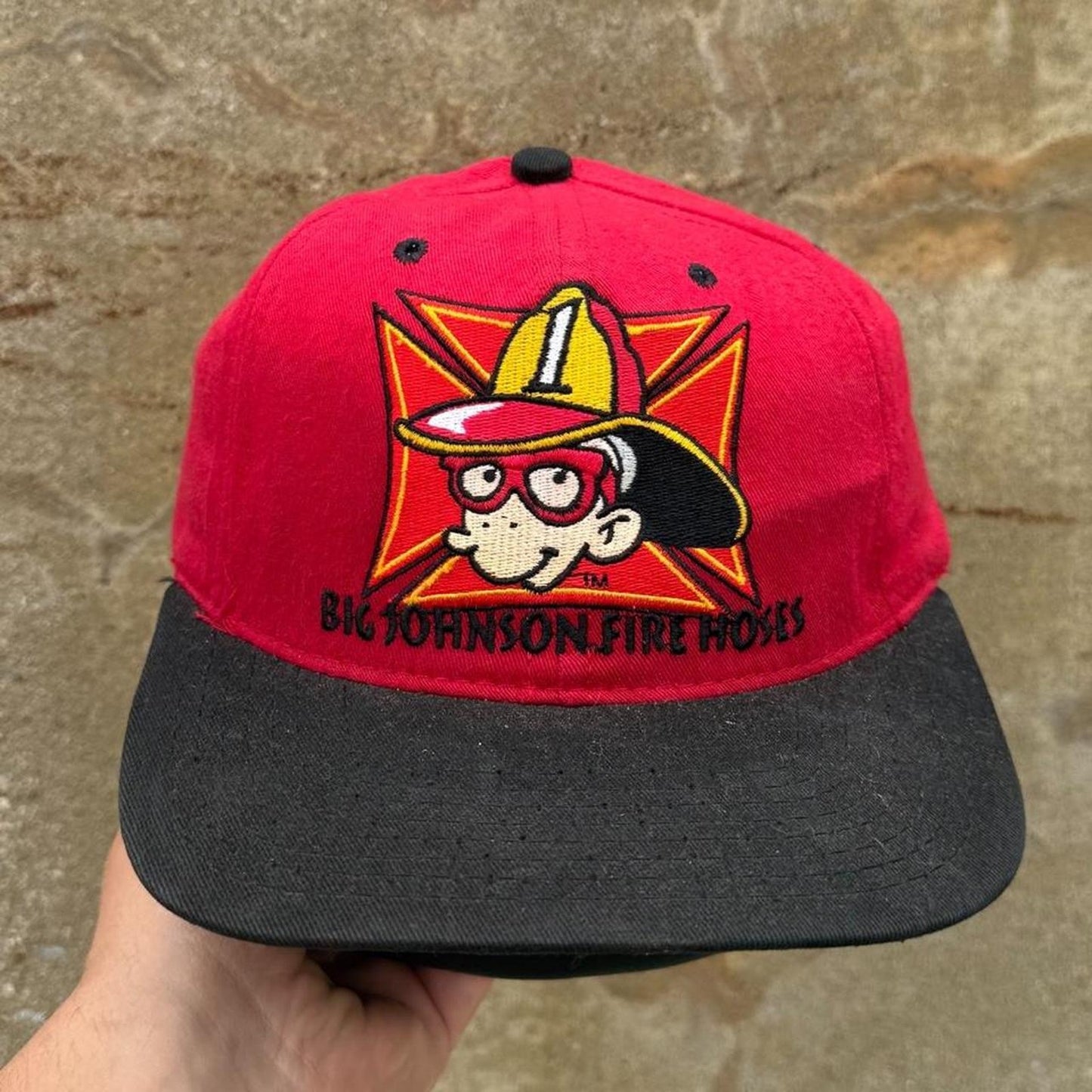 Vintage 90s Big Johnson Fire Hoses Humor Snapback