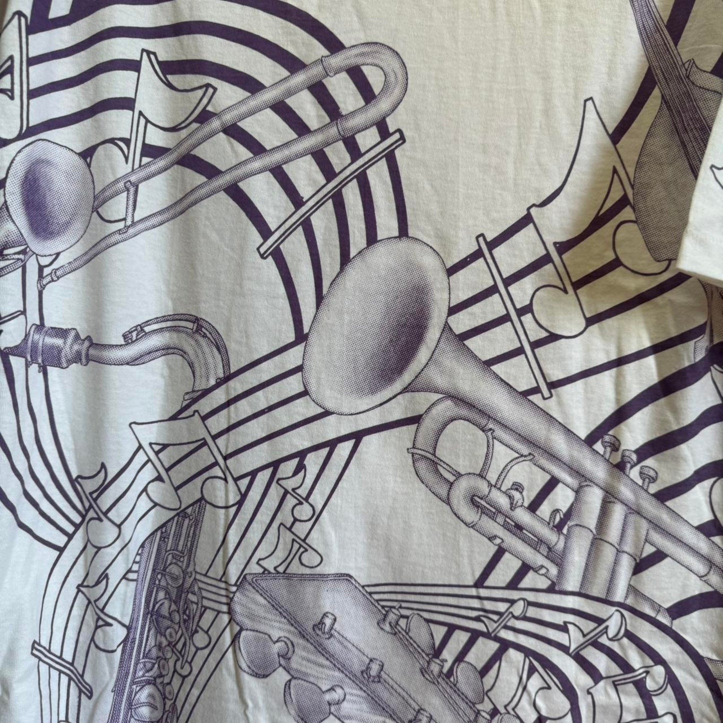 Vintage 90s Music Instrument Heat Changing Trombone Guitar T-Shirt