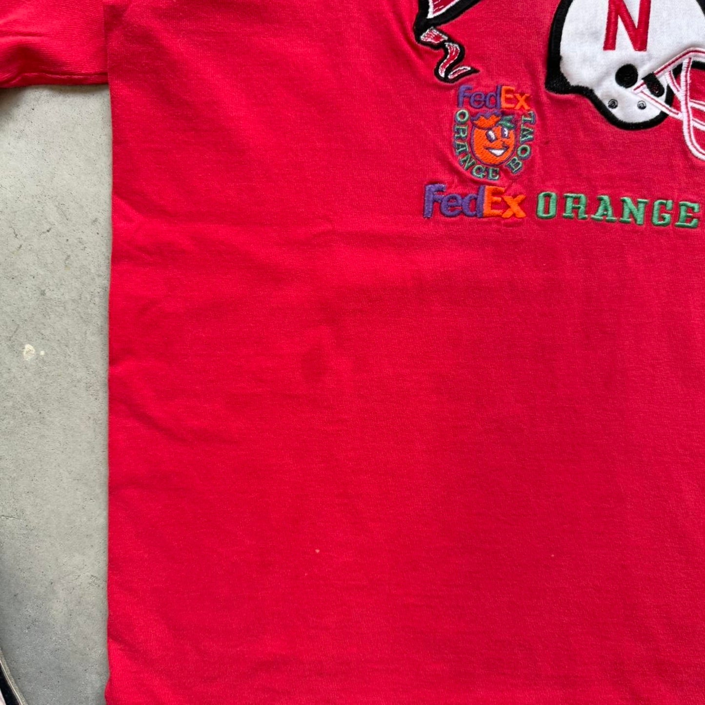 Vintage 1995 Nebraska Huskers FedEx Orange Bowl T-Shirt - Large