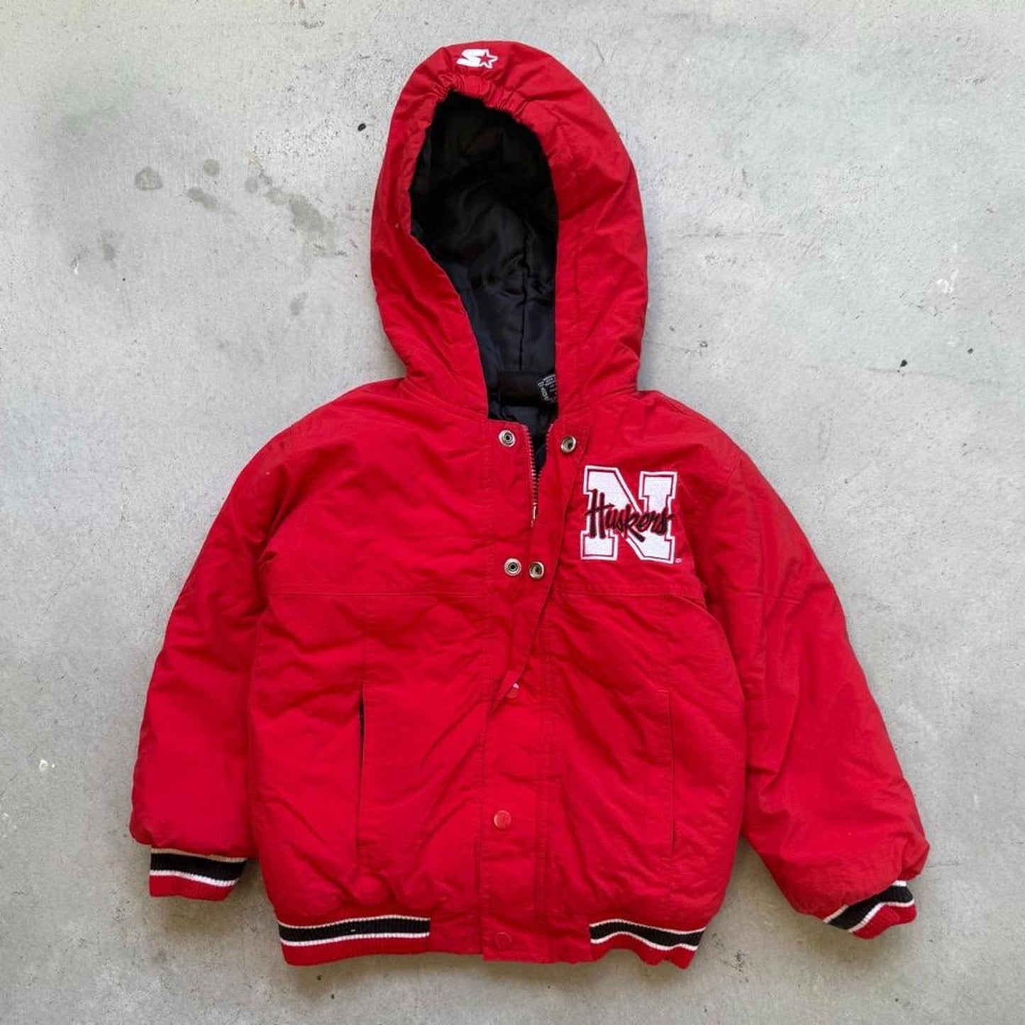 Vintage 90s Nebraska Huskers Puffer Jacket - Kids 5/6