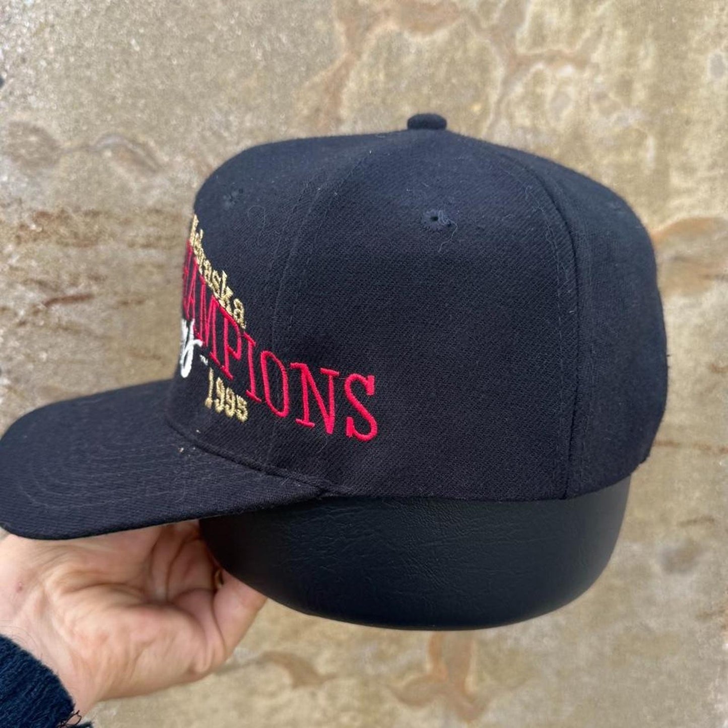 Vintage 90s Nebraska Nationals Champions Huskers Wrap Around Snapback