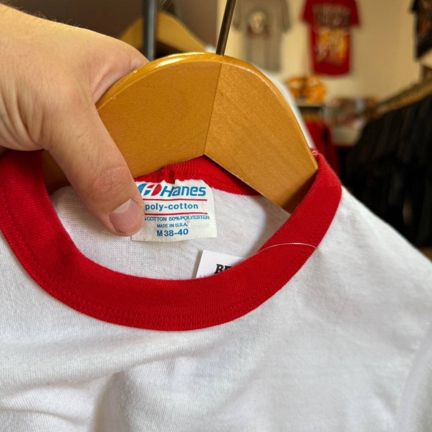 Vintage 80s Wisconsin Badgers  Buckeye Fan Ringer T-Shirt