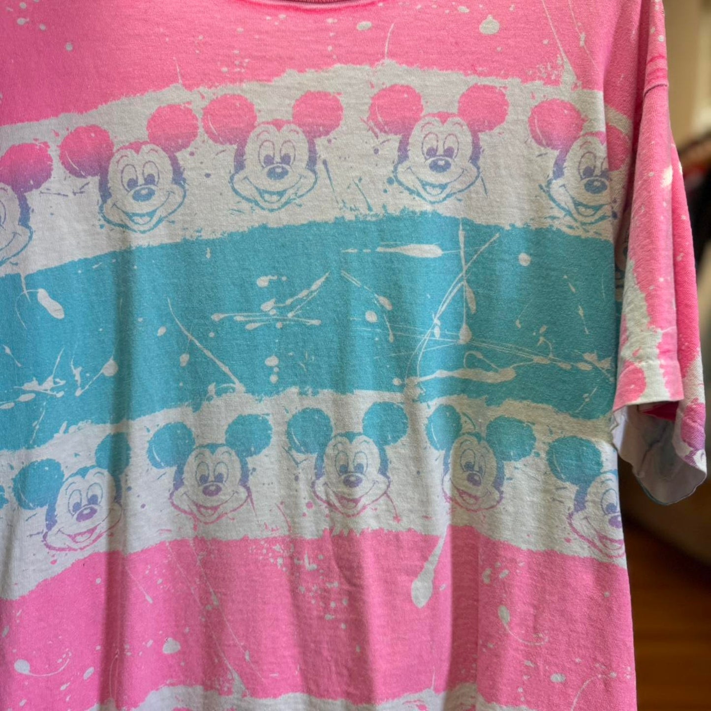 Vintage 90s Mickey Mouse AOP Disney T-Shirt - Large