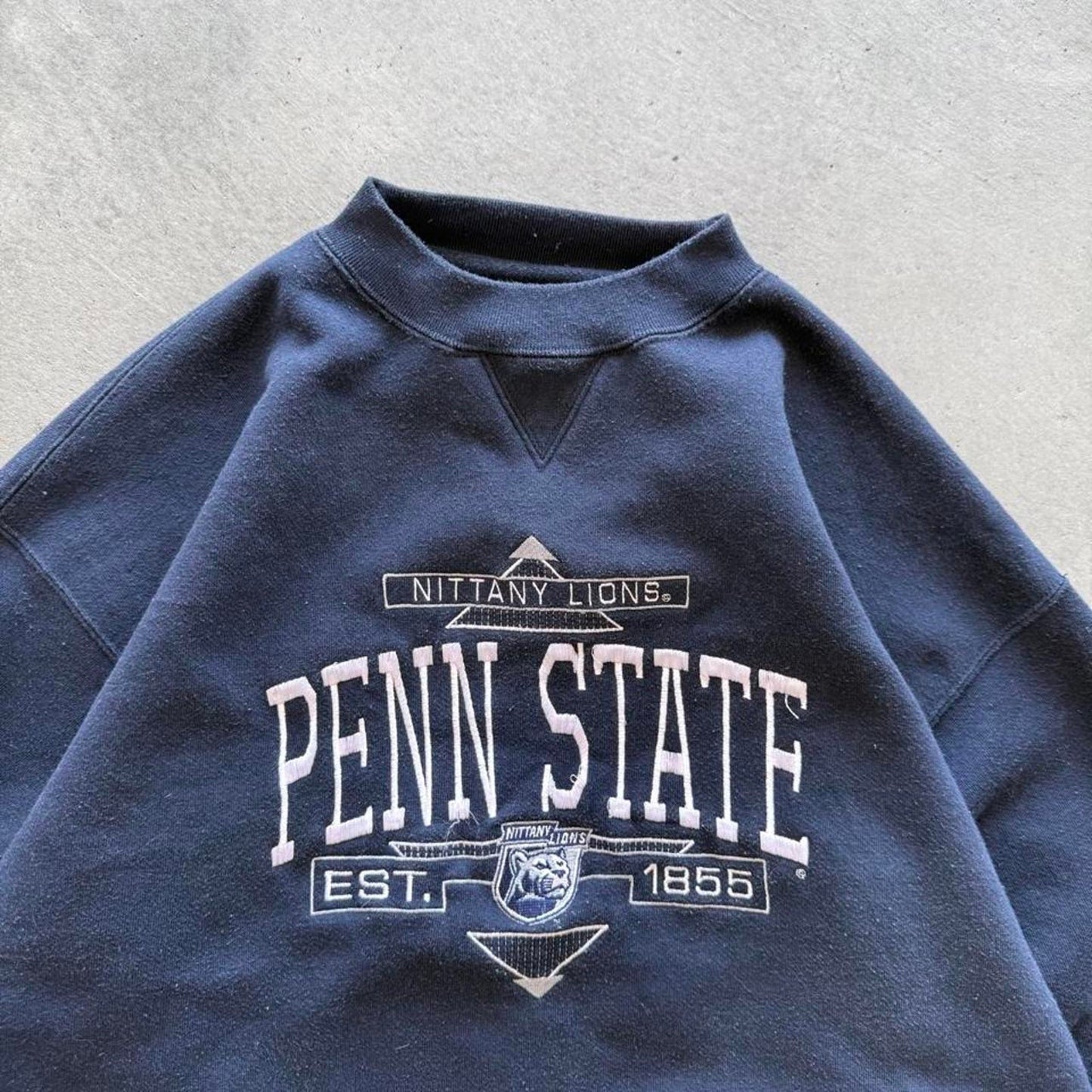 Vintage 90s Penn State Nittany Lions Embroidered Crewneck - Large