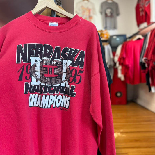 Vintage 90s Nebraska Huskers National Champions Crewneck