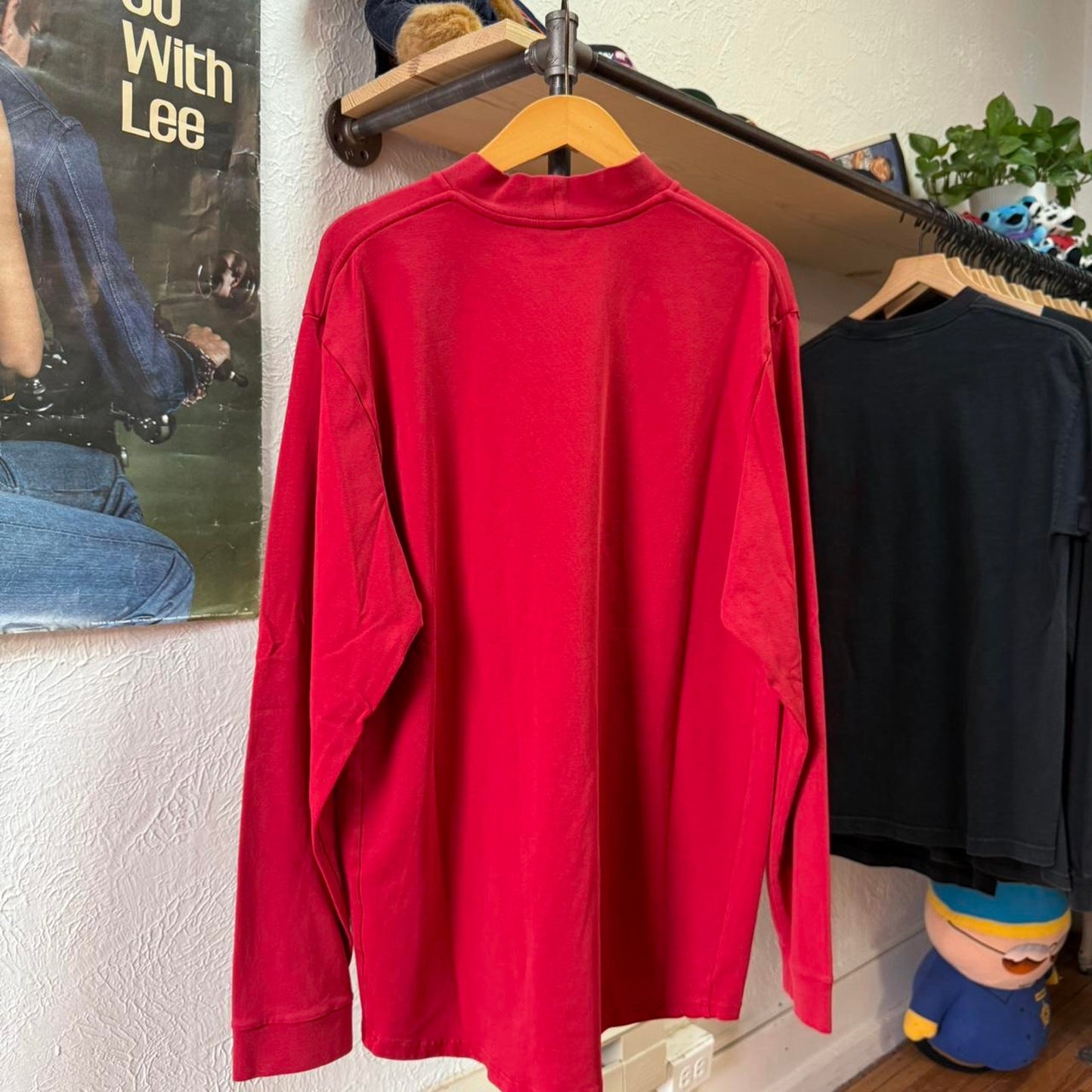 Vintage 90s Nike Swoosh Mock Neck T-Shirt  - XX-Large