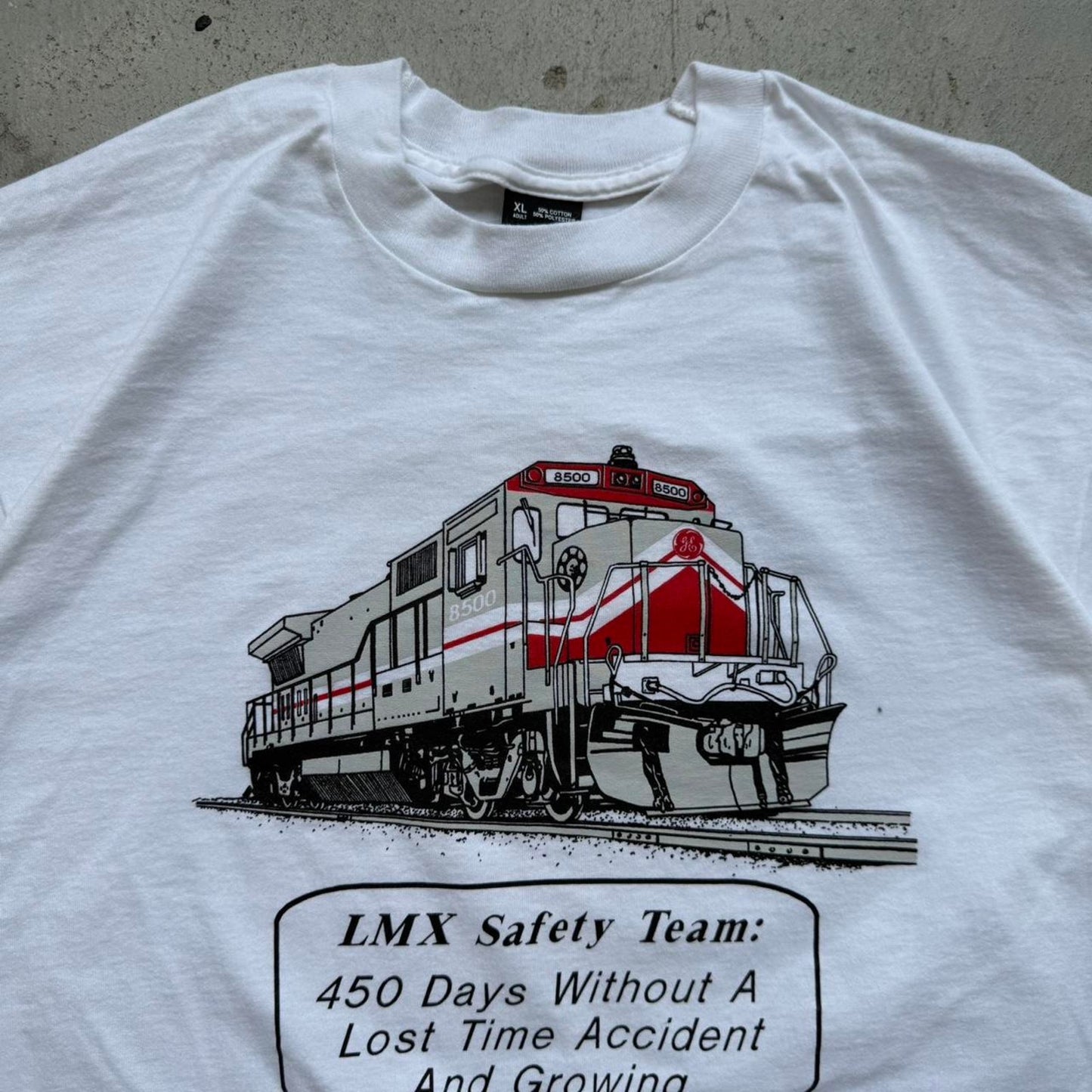 Vintage 90s Locomotive LMX Safety Show T-Shirt - X-Large