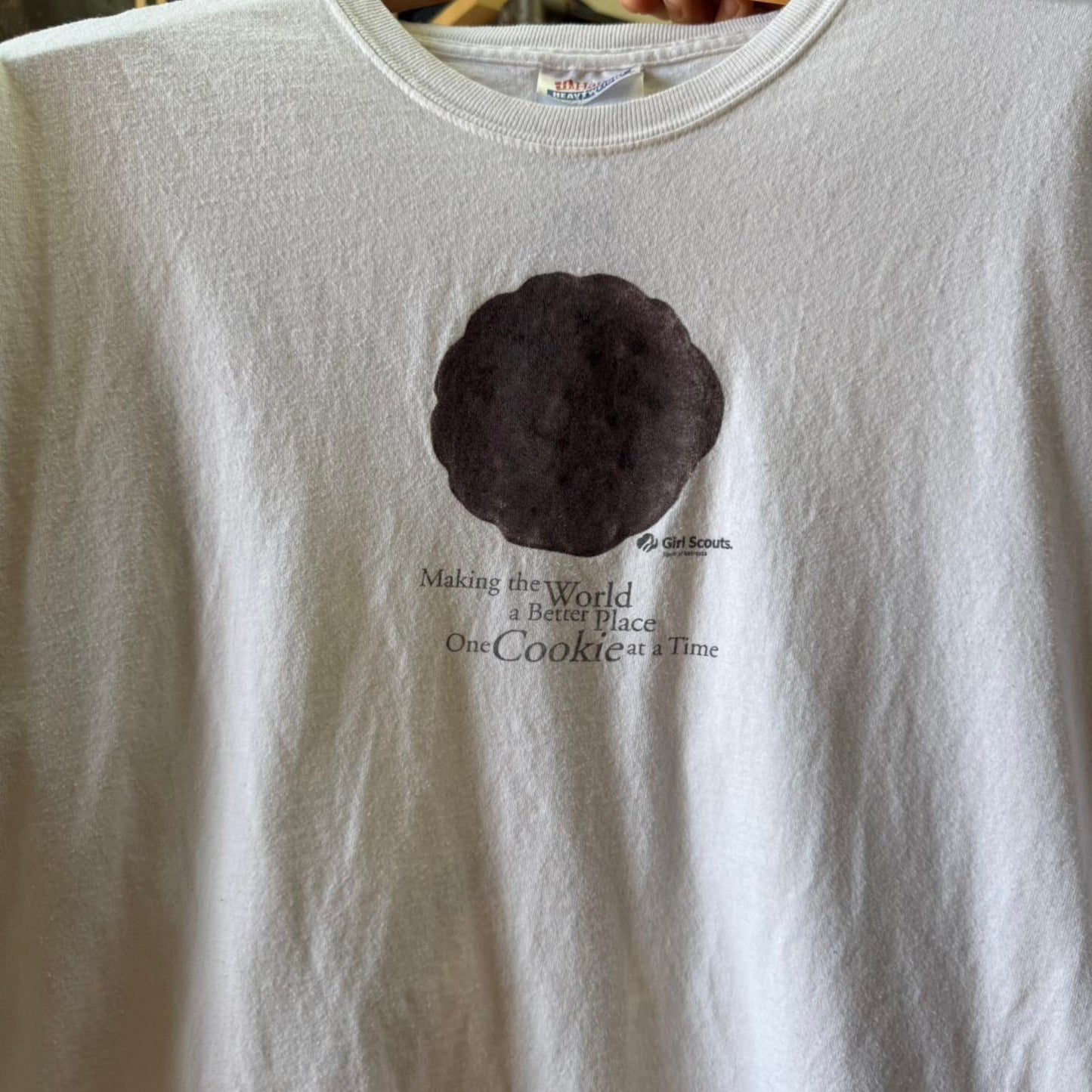 Vintage Girl Scout Cookies Snack Promo T-Shirt - Large