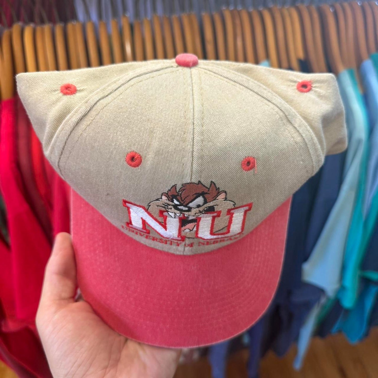 Vintage 90s Nebraska Huskers Taz Snapback