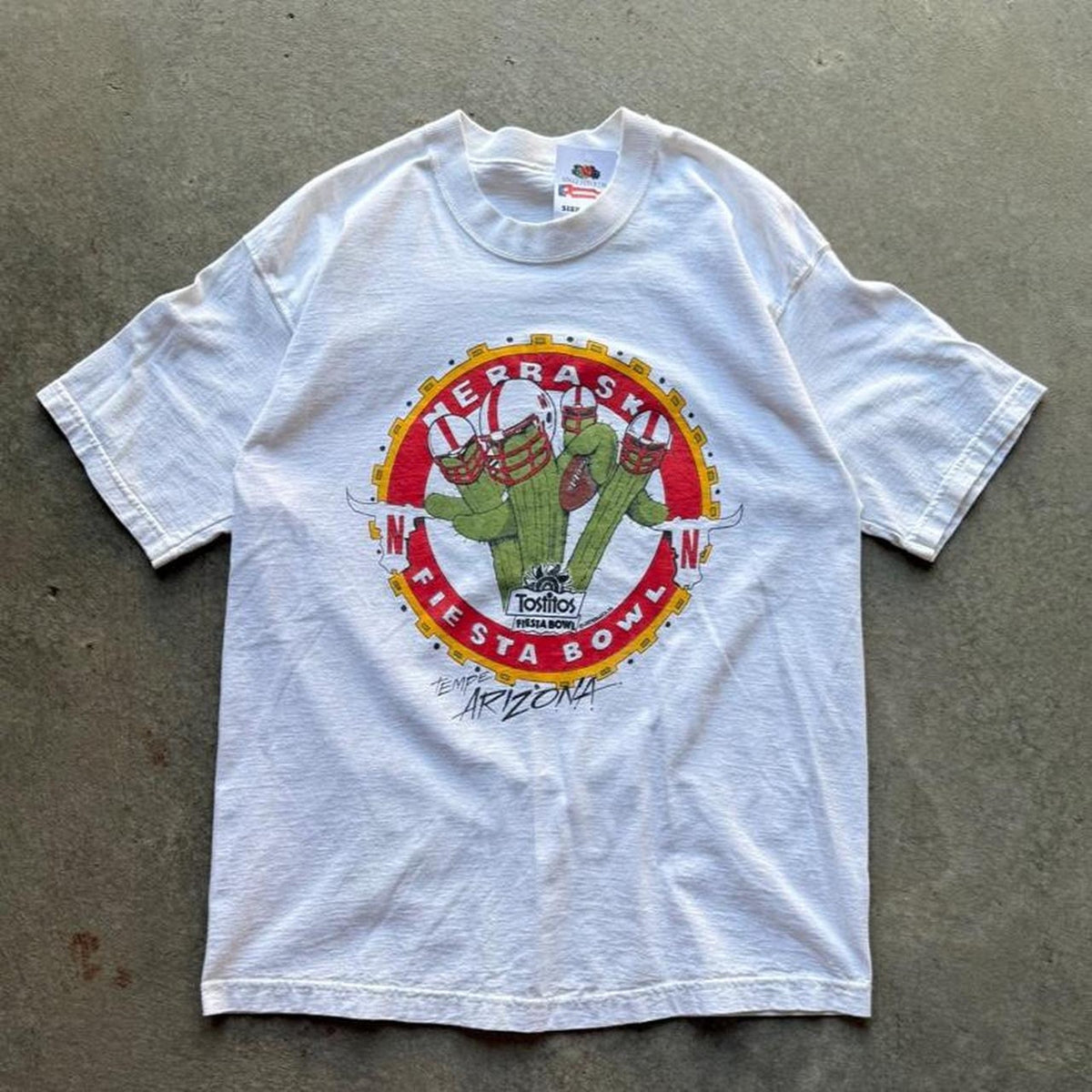 Vintage 90s Nebraska Huskers Fiesta Bowl Cactus T-Shirt - X-Large