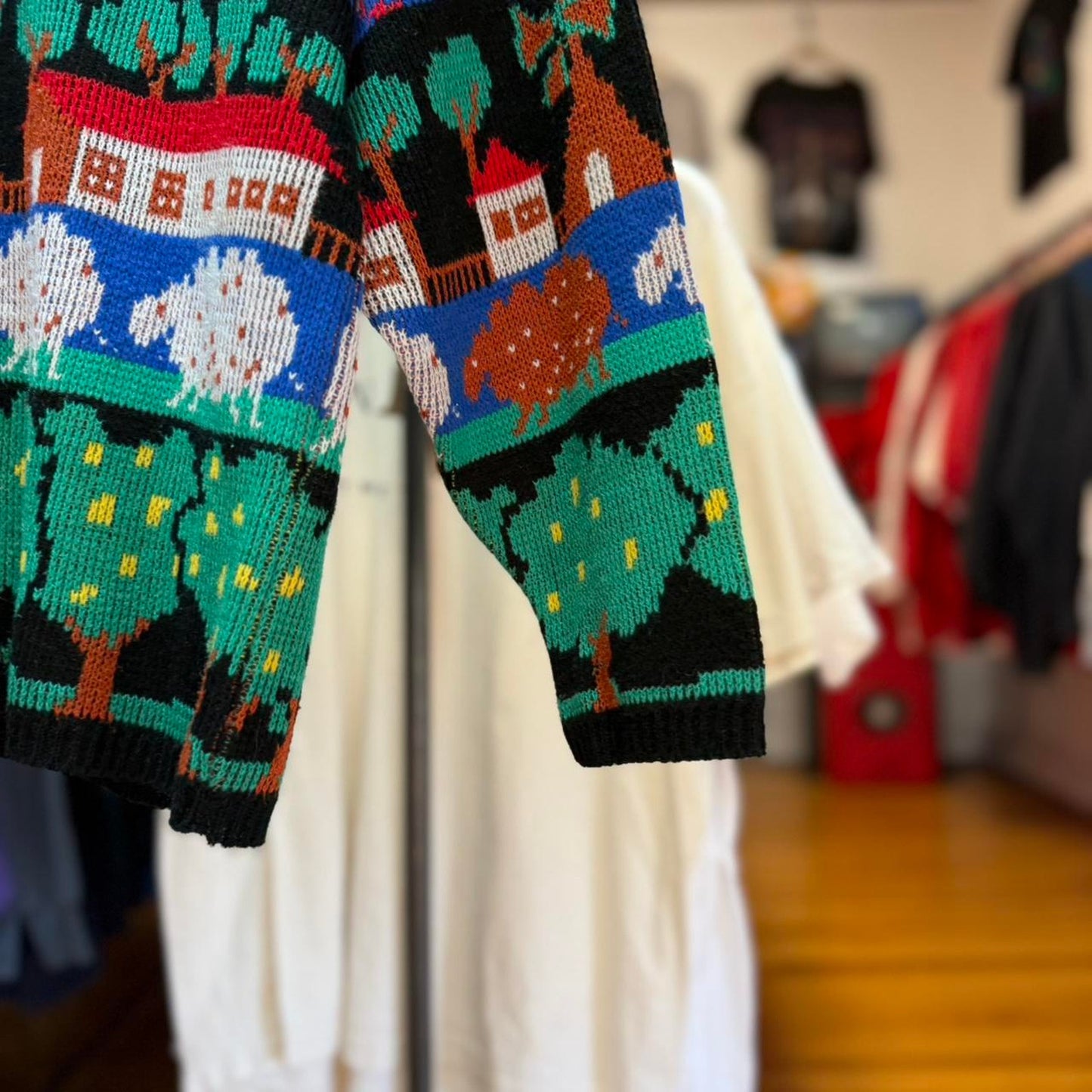 Vintage 90s Farm Animal Cute Sweater - Large