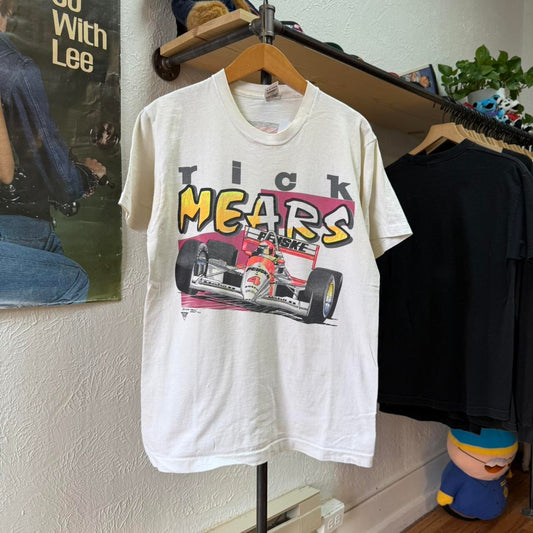 Vintage 90s Tick Mears NASCAR Racing Race Car T-Shirt - Large